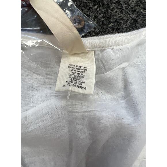 NWT Raga Womens White Cotton Button Front Ruffled Sleeveless Maxi Dress Size XS - Picture 3 of 8